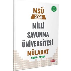 2024 MSÜ Milli Savunma Üniversitesi Mülakat Soru Cevap Data Yayınları