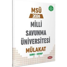 2024 MSÜ Milli Savunma Üniversitesi Mülakat Soru Cevap Data Yayınları