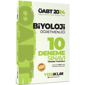 2024 Öabt Biyoloji Öğretmenliği Tamamı Çözümlü 10 Deneme Sınavı Yediiklim Yayınları