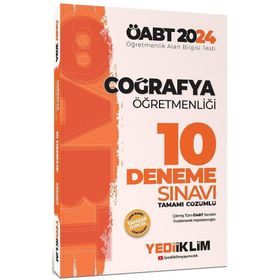 2024 ÖABT Coğrafya Öğretmenliği Tamamı Çözümlü 10 Deneme Yediiklim Yayınları