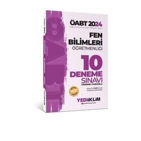 2024 ÖABT Fen Bilimleri Öğretmenliği Tamamı Çözümlü 10 Deneme Sınavı Yediiklim Yayınları