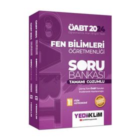 2024 ÖABT Fen Bilimleri Öğretmenliği Tamamı Çözümlü Soru Bankası Yediiklim Yayınları