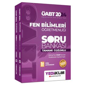 2024 ÖABT Fen Bilimleri Öğretmenliği Tamamı Çözümlü Soru Bankası Yediiklim Yayınları