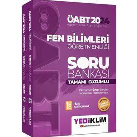 2024 ÖABT Fen Bilimleri Öğretmenliği Tamamı Çözümlü Soru Bankası Yediiklim Yayınları