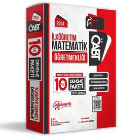 2024 ÖABT İlköğretim MATEMATİK Öğretmenliği 10'lu Çözümlü Paket Deneme TG - Anamorfik Yayınları