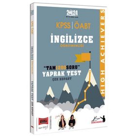 2024 Öabt İngilizce Tam 1200 Soru Çek Kopart Yaprak Test High Achievers Yargı Yayınları