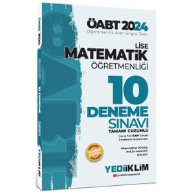 2024 ÖABT Lise Matematik Öğretmenliği Tamamı Çözümlü 10 Deneme Sınavı Yediiklim Yayınları