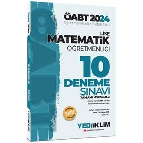 2024 ÖABT Lise Matematik Öğretmenliği Tamamı Çözümlü 10 Deneme Sınavı Yediiklim Yayınları