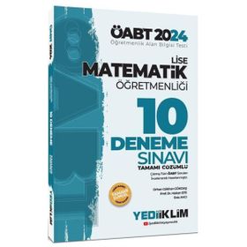 2024 ÖABT Lise Matematik Öğretmenliği Tamamı Çözümlü 10 Deneme Sınavı Yediiklim Yayınları