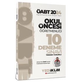 2024 ÖABT Okul Öncesi Öğretmenliği Tamamı Çözümlü 10 Deneme Yediiklim Yayınları