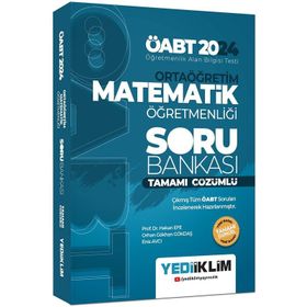 2024 ÖABT Ortaöğretim Matematik Öğretmenliği Tamamı Çözümlü Soru Bankası Yediiklim Yayınları
