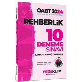 2024 ÖABT Rehberlik Tamamı Video Çözümlü 10 Deneme Sınavı - Yediiklim Yayınları