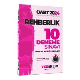 2024 ÖABT Rehberlik Tamamı Video Çözümlü 10 Deneme Sınavı - Yediiklim Yayınları