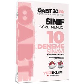 2024 ÖABT Sınıf Öğretmenliği Tamamı Çözümlü 10 Deneme Sınavı Yediiklim Yayınları