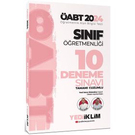 2024 ÖABT Sınıf Öğretmenliği Tamamı Çözümlü 10 Deneme Sınavı Yediiklim Yayınları