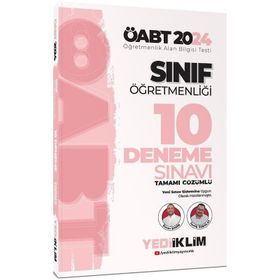 2024 ÖABT Sınıf Öğretmenliği Tamamı Çözümlü 10 Deneme Sınavı Yediiklim Yayınları