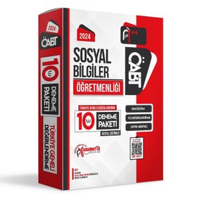 2024 ÖABT Sosyal Bilgiler Öğretmenliği 10'lu Dijital Çözümlü Paket Deneme TG - Anamorfik Yayınları