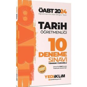 2024 ÖABT Tarih Öğretmenliği Tamamı Çözümlü 10 Deneme Sınavı Yediiklim Yayınları