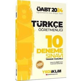 2024 ÖABT Türkçe Öğretmenliği Tamamı Çözümlü 10 Deneme Sınavı Yediiklim Yayınları