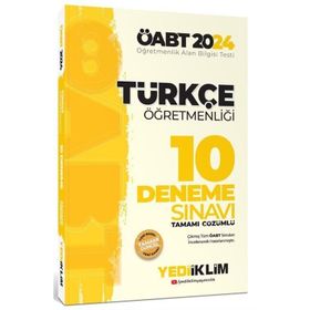 2024 ÖABT Türkçe Öğretmenliği Tamamı Çözümlü 10 Deneme Sınavı Yediiklim Yayınları