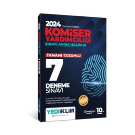 2024 Polis Meslek İçi PAEM Komiser Yardımcılığı Sınavlarına Hazırlık Tamamı Çözümlü 7 Deneme Sınavı Yediiklim Yayınları