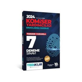 2024 Polis Meslek İçi PAEM Komiser Yardımcılığı Sınavlarına Hazırlık Tamamı Çözümlü 7 Deneme Sınavı Yediiklim Yayınları