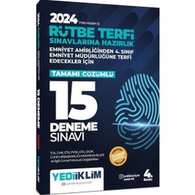 2024 Polis Meslek İçi Rütbe Terfi Sınavlarına Hazırlık Tamamı Çözümlü 15 Deneme Sınavı - Yediiklim Yayınları
