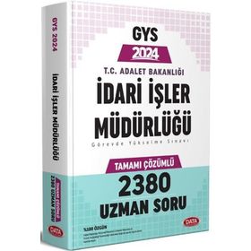 2024 T.C. Adalet Bakanlığı İdari İşler Müdürlüğü GYS Tamamı Çözümlü 2380 Uzman Soru Bankası - Data Yayınları