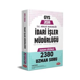 2024 T.C. Adalet Bakanlığı İdari İşler Müdürlüğü GYS Tamamı Çözümlü 2380 Uzman Soru Bankası - Data Yayınları