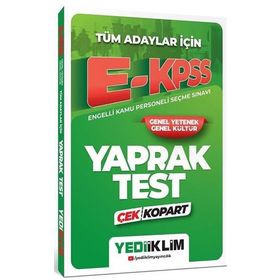2024 Tüm Adaylar İçin Ekpss Çek Kopart Yaprak Test - Yediiklim Yayınları