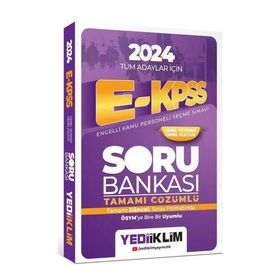 2024 Tüm Adaylar İçin EKPSS Genel Yetenek Genel Kültür Tamamı Çözümlü Soru Bankası - Yediiklim Yayınları