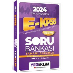 2024 Tüm Adaylar İçin EKPSS Genel Yetenek Genel Kültür Tamamı Çözümlü Soru Bankası - Yediiklim Yayınları
