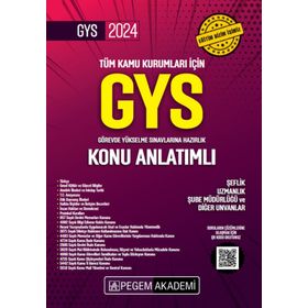2024 Tüm Kurumlar için Görevde Yükselme Sınavı Konu Anlatımlı Kitap Pegem Akademi Yayıncılık