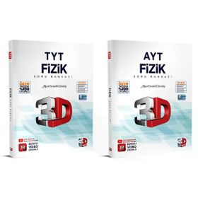 2024 TYT AYT Fizik Soru Bankası Seti 3D Yayınları
