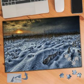 205 Kar Altında Kuru Dallar 240 Parça Puzzle Yapboz Tablo