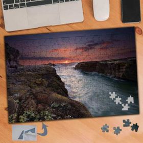 207 Kayalıkların Arasında Şelale 240 Parça Puzzle Yapboz Tablo