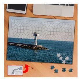 2075 Deniz Feneri Deniz Güneş 240 Parça Puzzle Yapboz Tablo