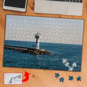 2075 Deniz Feneri Deniz Güneş 240 Parça Puzzle Yapboz Tablo