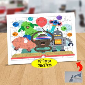 2087 Renkli Yapay Zeka Robotlar 99 Parça Puzzle Yapboz Tablo