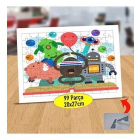 2087 Renkli Yapay Zeka Robotlar 99 Parça Puzzle Yapboz Tablo