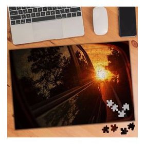 2089 Dikiz Aynasından Güneş Yansıması 240 Parça Puzzle Yapboz