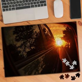 2089 Dikiz Aynasından Güneş Yansıması 240 Parça Puzzle Yapboz