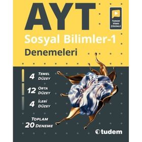 20'li AYT Sosyal Bilimler 1 Denemeleri Tudem Eğitim Yayınları