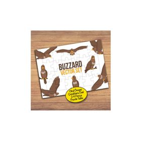 20PZ Sevimli Şahin Kuşlar Çocuklara Özel Puzzle Yapboz Tablo