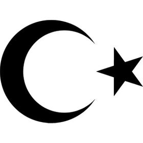 20x14 cm Ay Yıldız Araba Laptop Duvar Folyo Sticker