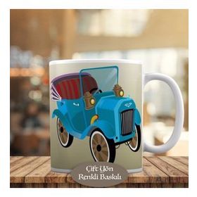 21-789 Mavi Retro Üstü Açık Araba Kupa Bardak