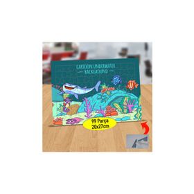 21 Denizde Gülümseyen Köpekbalığı 99 Parça Puzzle Yapboz Tablo