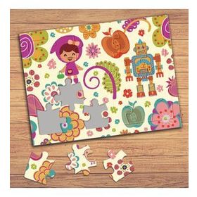 21038 Oyuncak Elma Ve Çiçekler Çocuklara Özel Puzzle Yapboz Tablo
