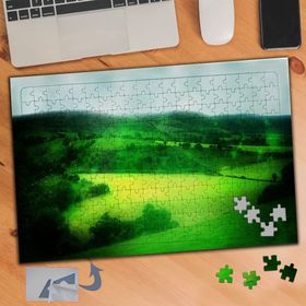 211 Yeşil Doğa Manzaralı Vadi 240 Parça Puzzle Yapboz Tablo