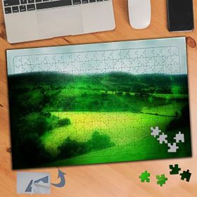 211 Yeşil Doğa Manzaralı Vadi 240 Parça Puzzle Yapboz Tablo